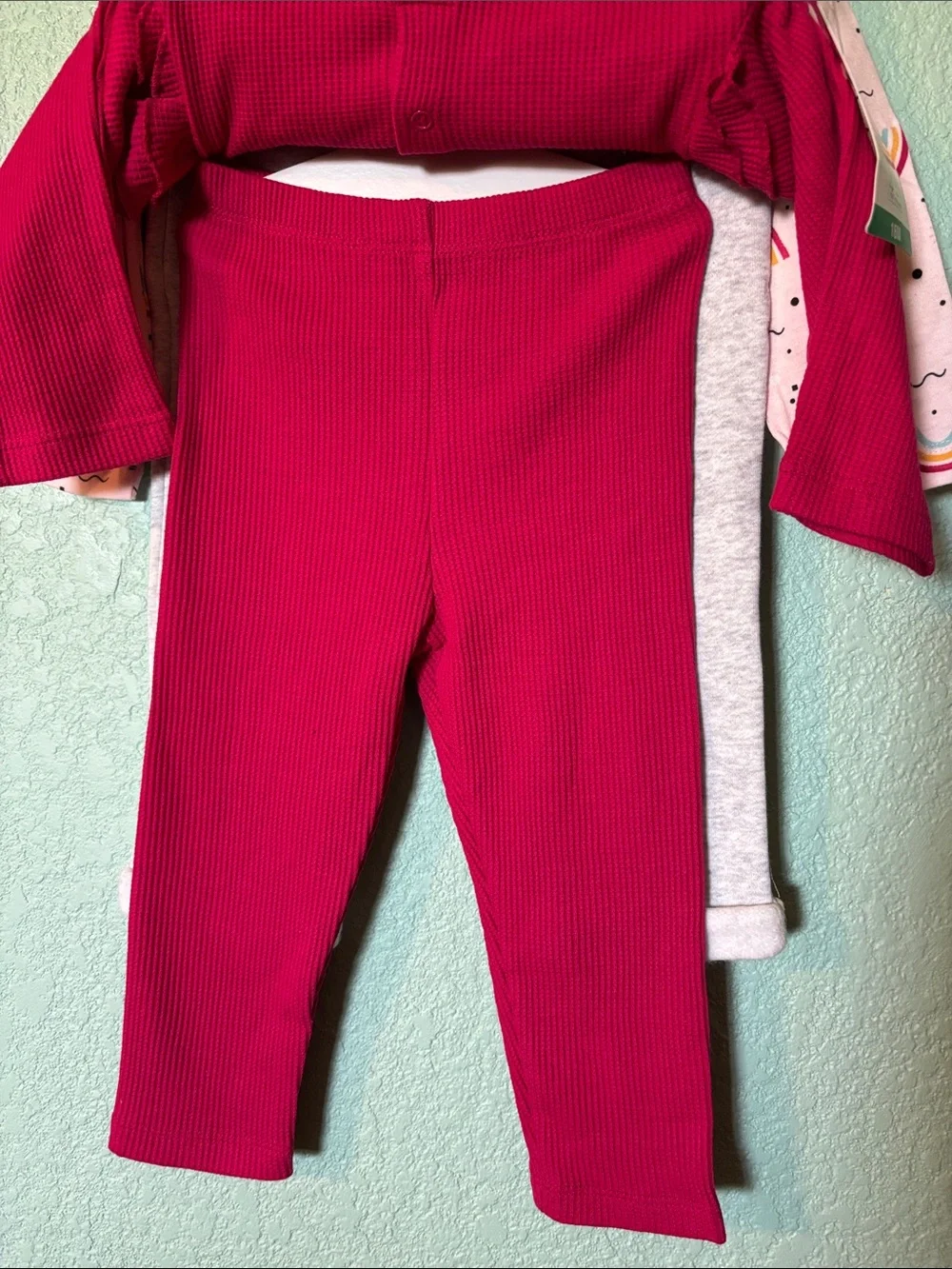 Koala Kids Toddler 4 Piece Set in Deep Pink & Rainbow, 18 mos - NWT
